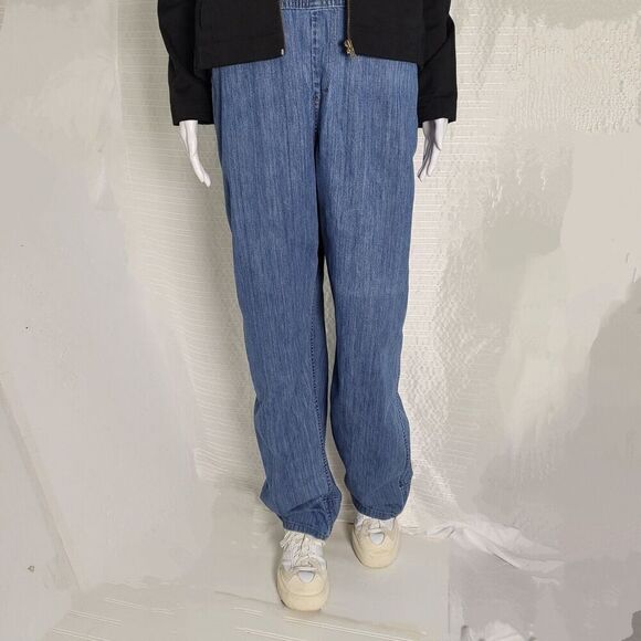 Dickies Relaxed Fit Bib Overalls Denim Carpenter Women’s Tag Size L - Picture 7 of 12